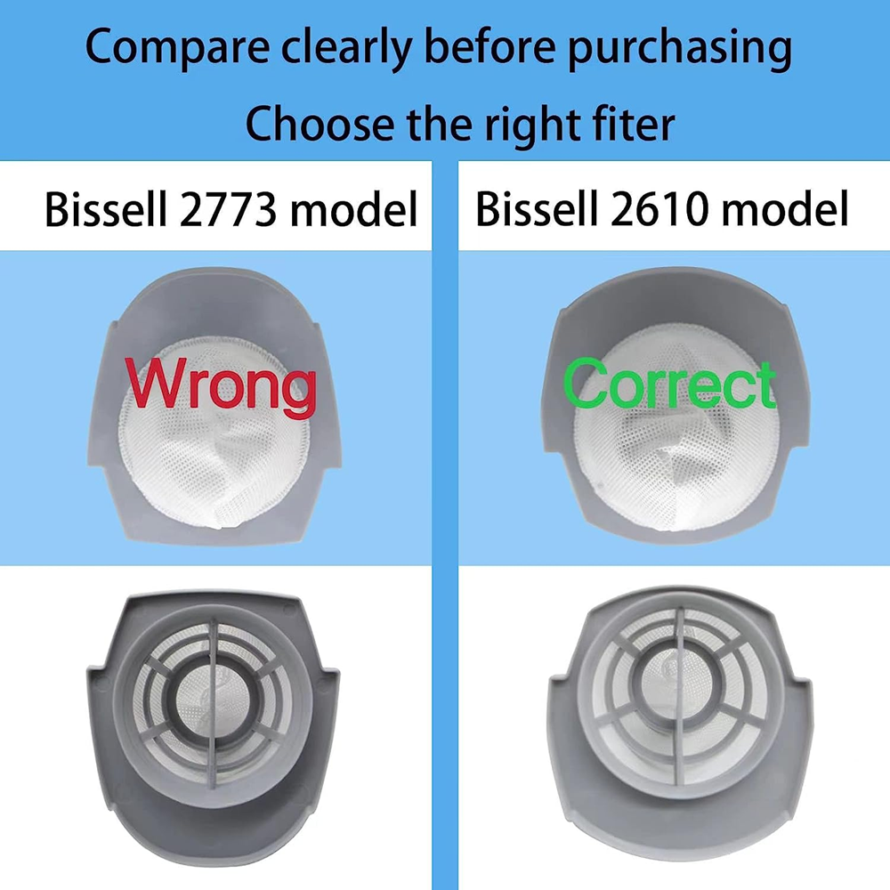  2610 2611 掃除機フィルター Bissell 3-in-1 ターボ軽量スティック Vac 1620624 用