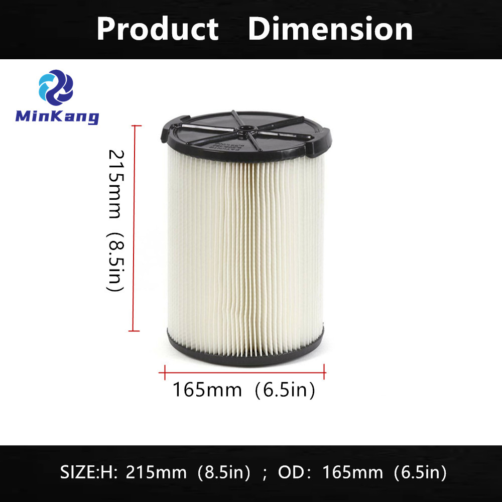 VF4000 カートリッジ真空 HEPA フィルター 1 層標準湿式/乾式真空フィルター RIDGID 真空 5-20 ガロン 18-75L (白）