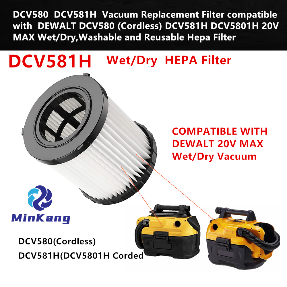 3DCV581H DEWALT DCV580 DCV5801H 洗浄可能および再利用可能な真空用 HEPA フィルター 