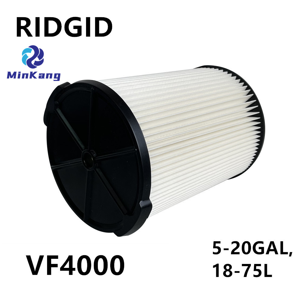 VF4000 カートリッジ真空 HEPA フィルター 1 層標準湿式/乾式真空フィルター RIDGID 真空 5-20 ガロン 18-75L (白）