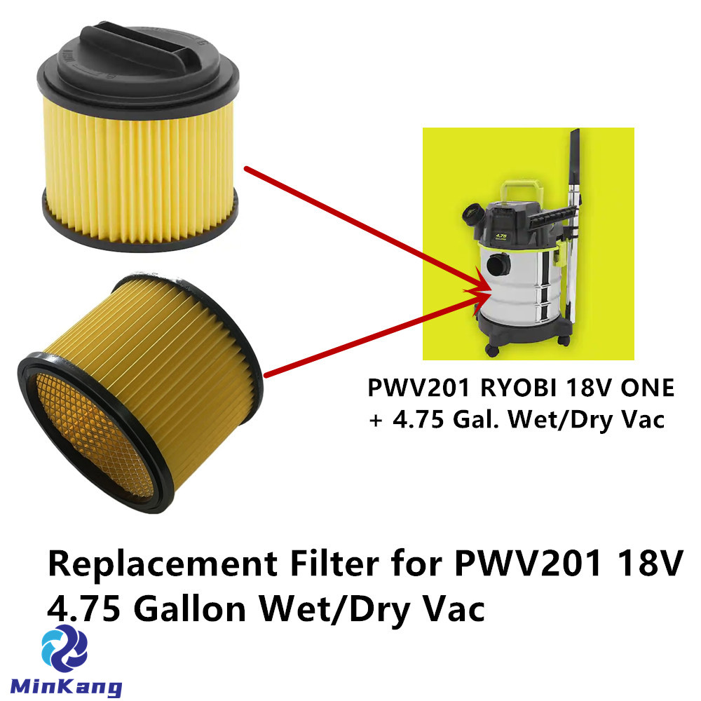  A32RF03N PWV201 RYOBI 18V ONE+ 4.75 Gal 用交換フィルター。湿式/乾式真空