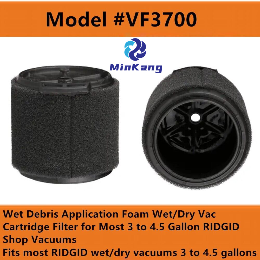  VF3700 エアフィルター ウェット アプリケーション フォーム ほとんどの 3 ～ 4.5 ガロン RIDGID ショップ掃除機で洗える ウェット ピックアップのみ
