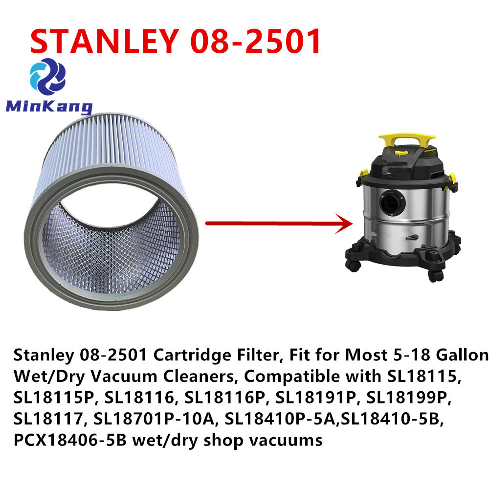 ホワイト 08-2501 カートリッジ真空 HEPA フィルター Stanley Most 5-18 ガロンウェット/ドライショップ掃除機部品用