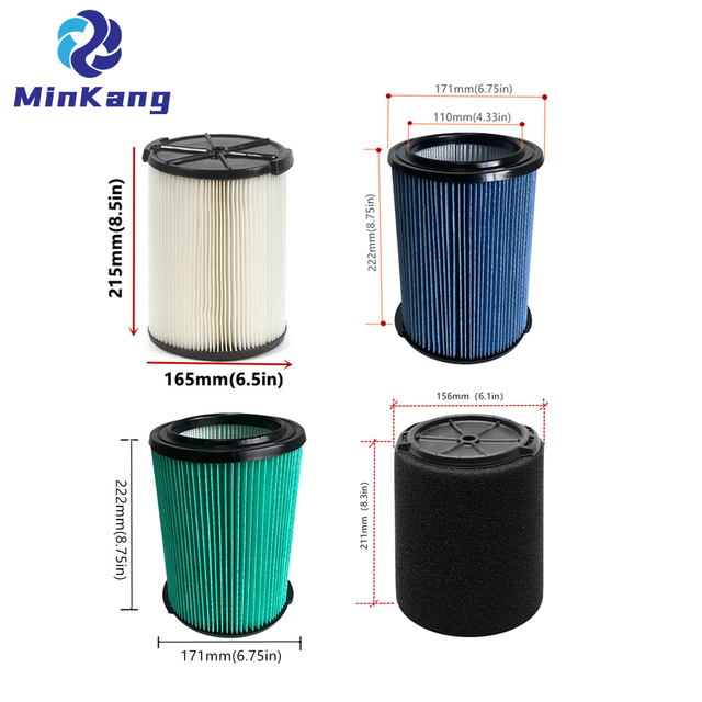 交換WS21200F WS22200F WS23200F WS24200F RIDGID 3-20ガロンウェットドライクリーナー部品用真空HEPAフィルター