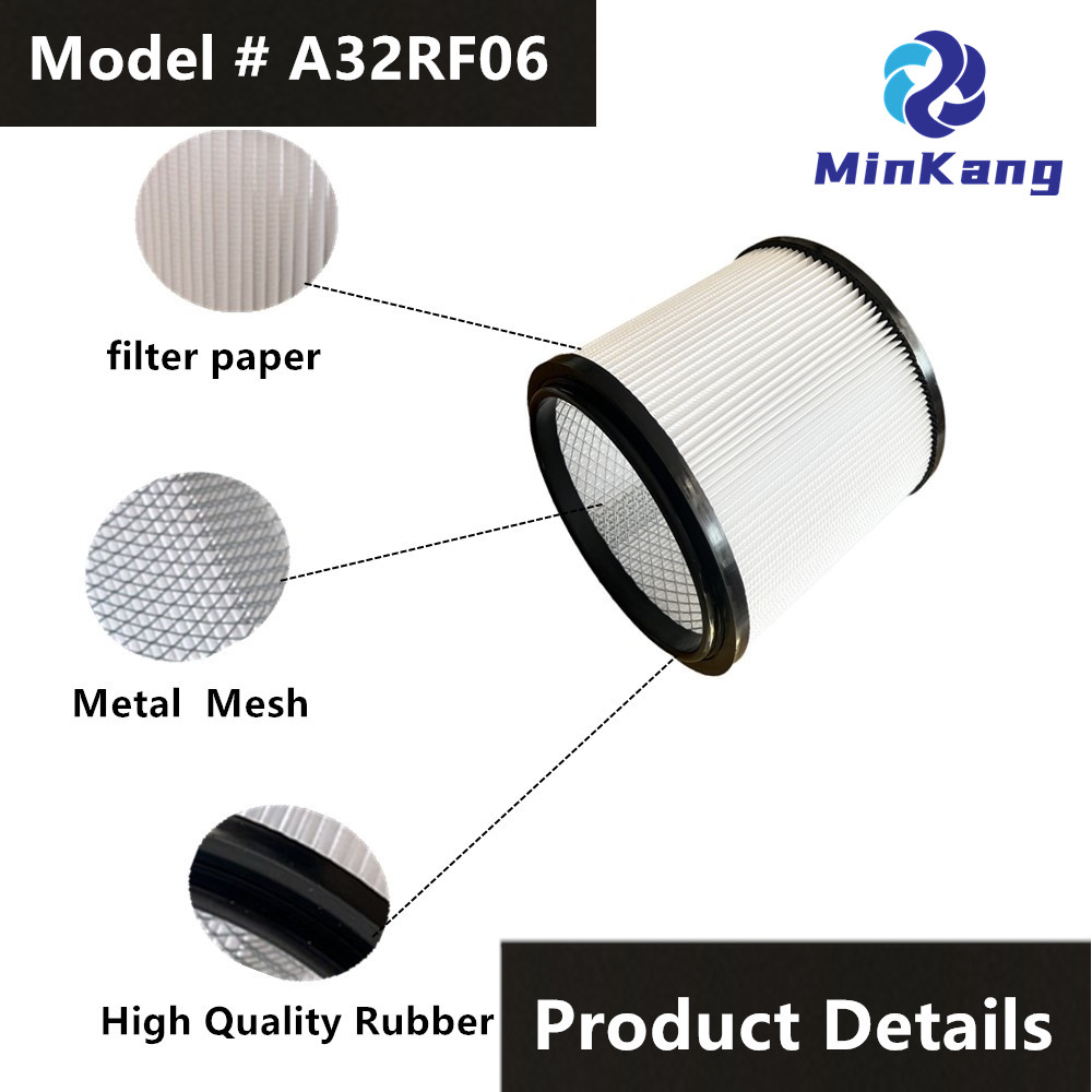 A32RF06 標準フィルター交換カートリッジ真空 HEPA フィルター RYOBI RY40WD01 10 ガロン湿式/乾式掃除機部品 (白)