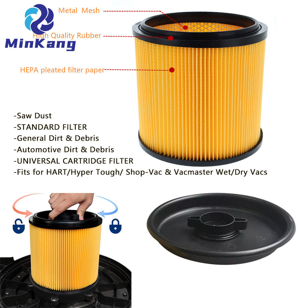 標準カートリッジ真空フィルター HART/Hyper Tough/Shop-Vac&Vacmaster 湿式/乾式掃除機用