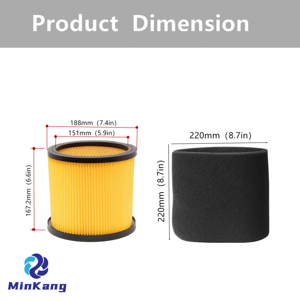 ロック蓋付きカートリッジ真空 HEPA フィルター、フォームフィルター、パークサイドリドル湿式および乾式掃除機用ウェットフィルター 