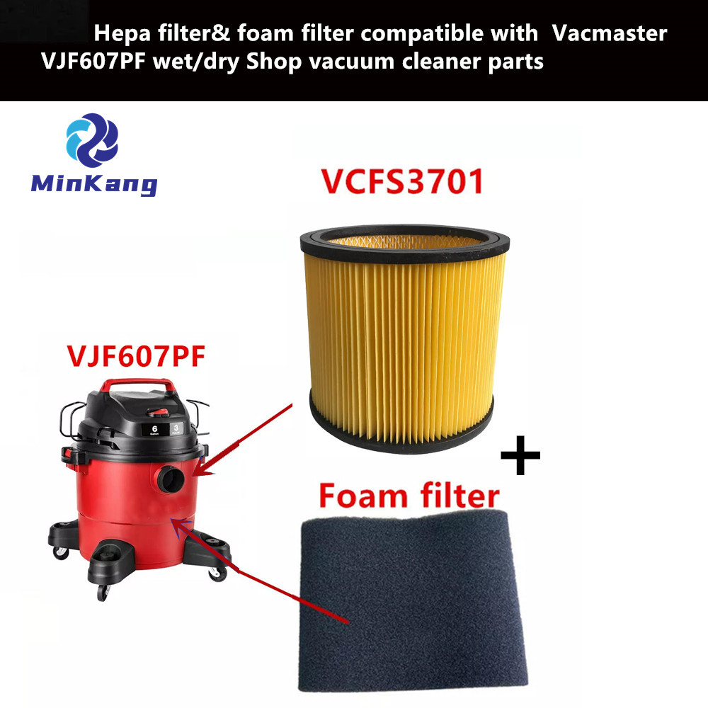 Vacmaster ウェット/ドライ用 Hepa フィルター&フォームフィルター Shop Vacuum VJF607PF