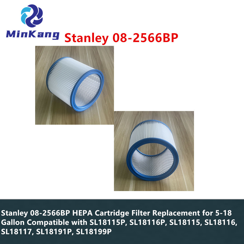 08-2566BP HEPA カートリッジ交換フィルター Stanley SL18115P、SL18116P 5-18 ガロン掃除機用