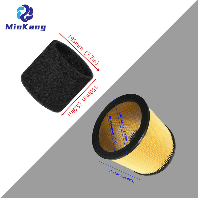 Vacmaster ウェット/ドライ用 Hepa フィルター&フォームフィルター Shop Vacuum VJF607PF