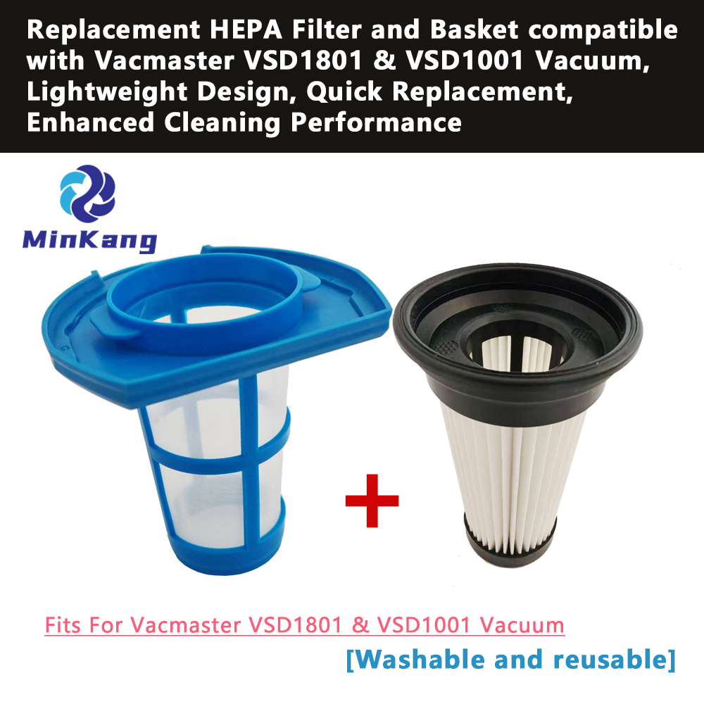 交換用HEPAフィルターとバスケット