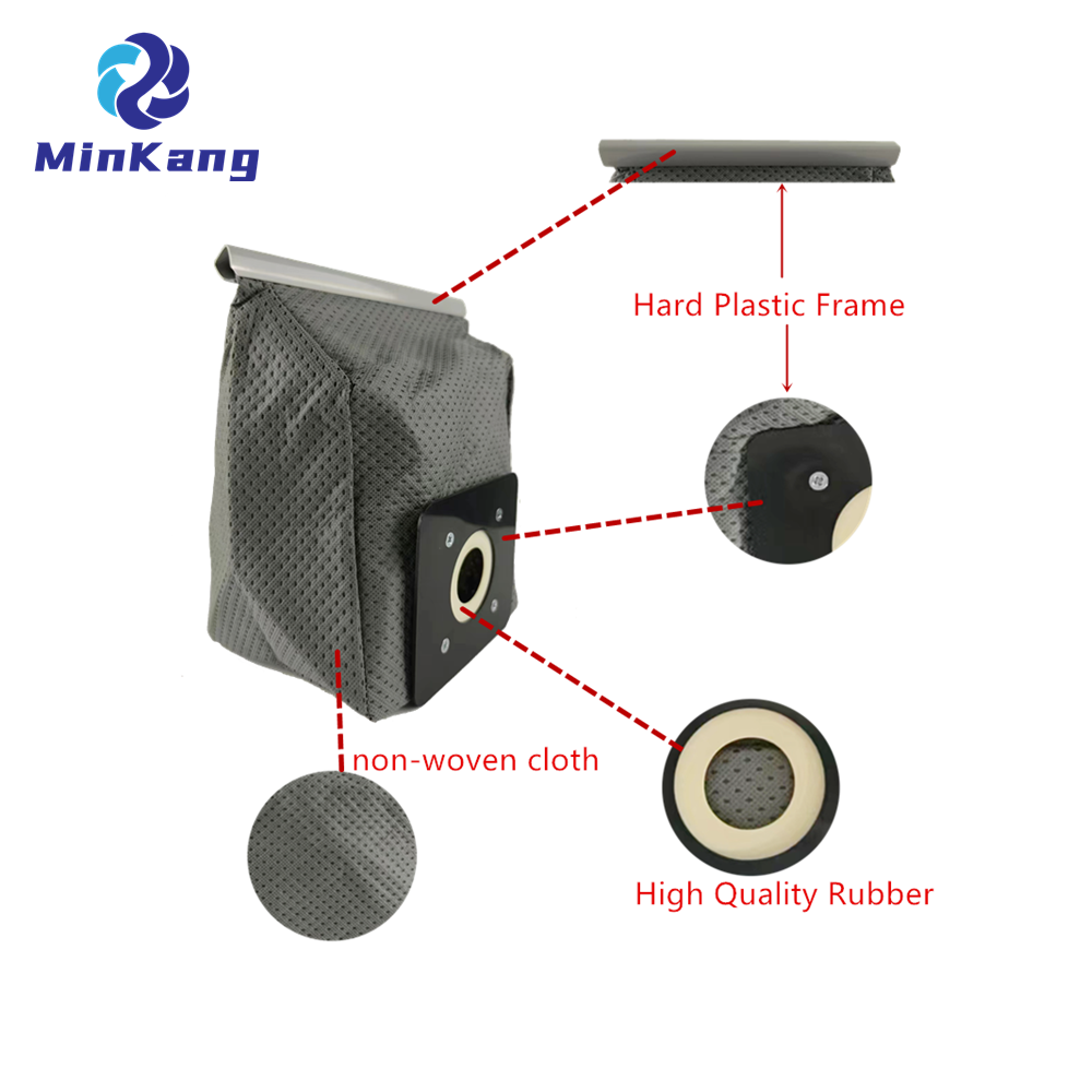 QW12t-608/12Z4/QW12T4、家庭用掃除機アクセサリー用の耐久性のある再利用可能な布製ダストフィルターバッグ