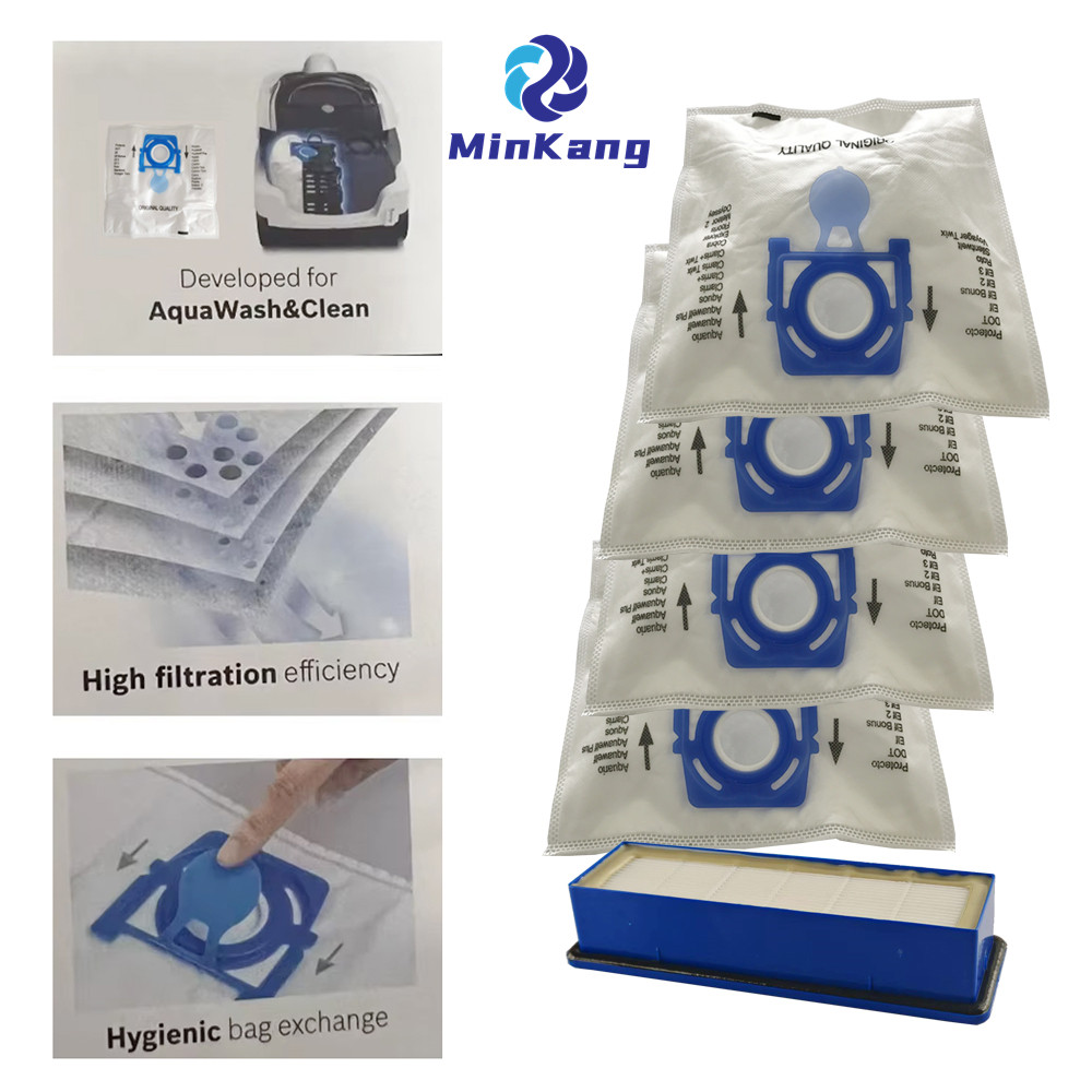 Bosch Aquawash&Clean Prohygienic Wet&Dry BWD420HYG真空用のHEPAフィルターとダストバッグ