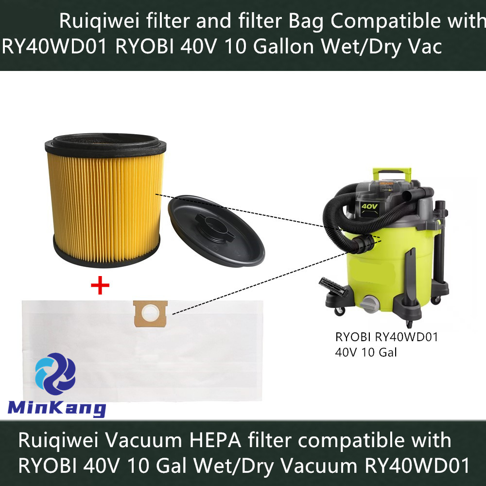 A32RF06 & A32FB01 交換カートリッジ真空 HEPA 集塵フィルターバッグ RYOBI RY40WD01 10 ガロンウェット/ドライ掃除機部品