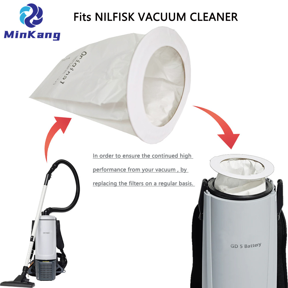 (#1471098000) Nilfisk GD5 Back/Adgility 6XP/BackVac6 用真空フィルターダストバッグ