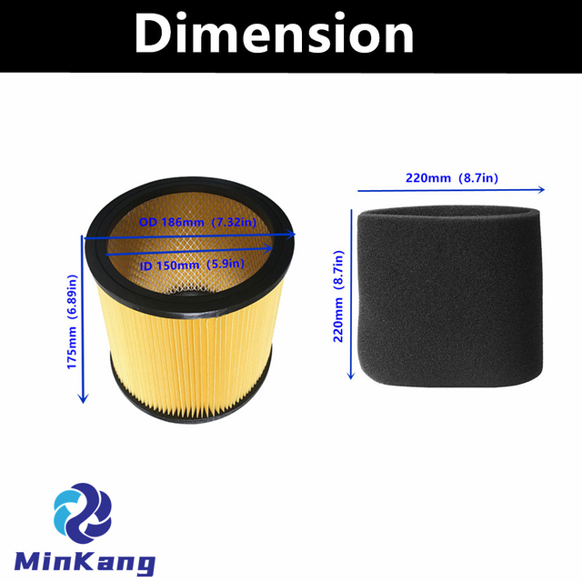1 セットカートリッジ HEPA フィルターと VFF51 3701 フォームウェットフィルター CRAFTSMAN 掃除機 5-20 GAL 19-75L