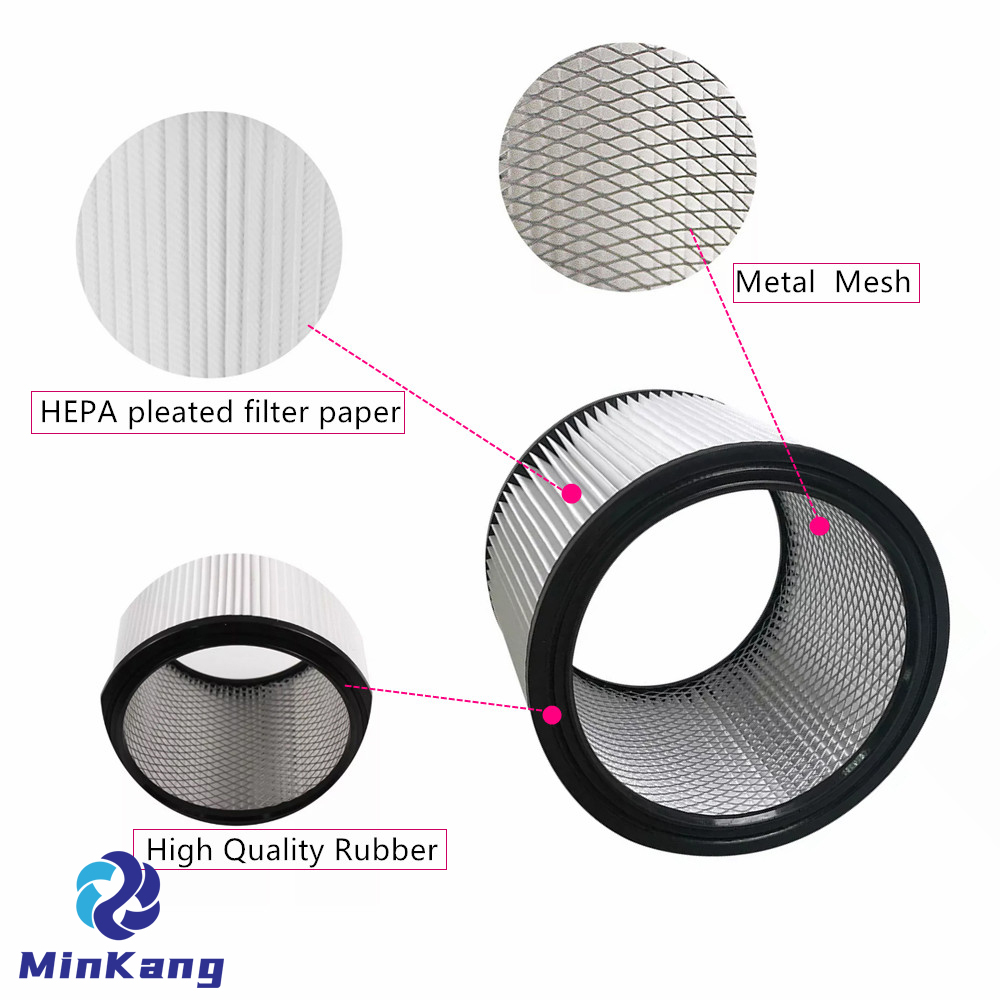  標準カートリッジ Hepa フィルター交換用 5 ～ 18 ガロンの湿式/乾式掃除機用、キャップなし