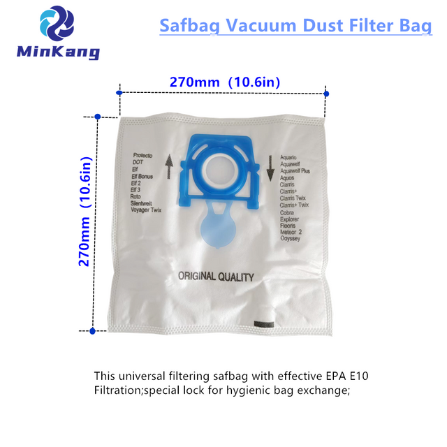 Safbag 真空ダストフィルターバッグ ZELMER マイクロファイバー SAFBAG ZVCA100B 49.4000 + フィルターバッグ掃除機部品用