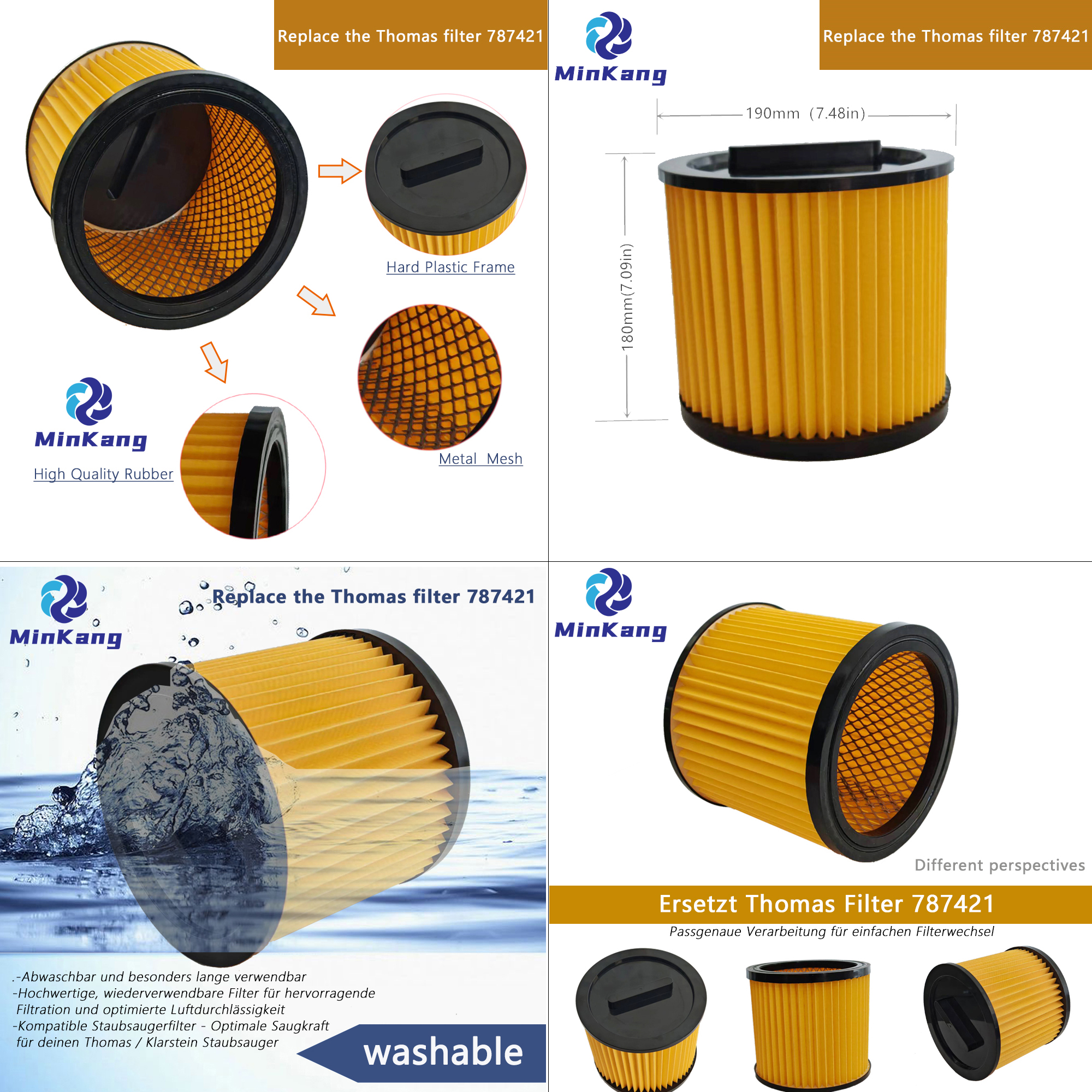  カートリッジ Hepa フィルター交換トーマス 787421 