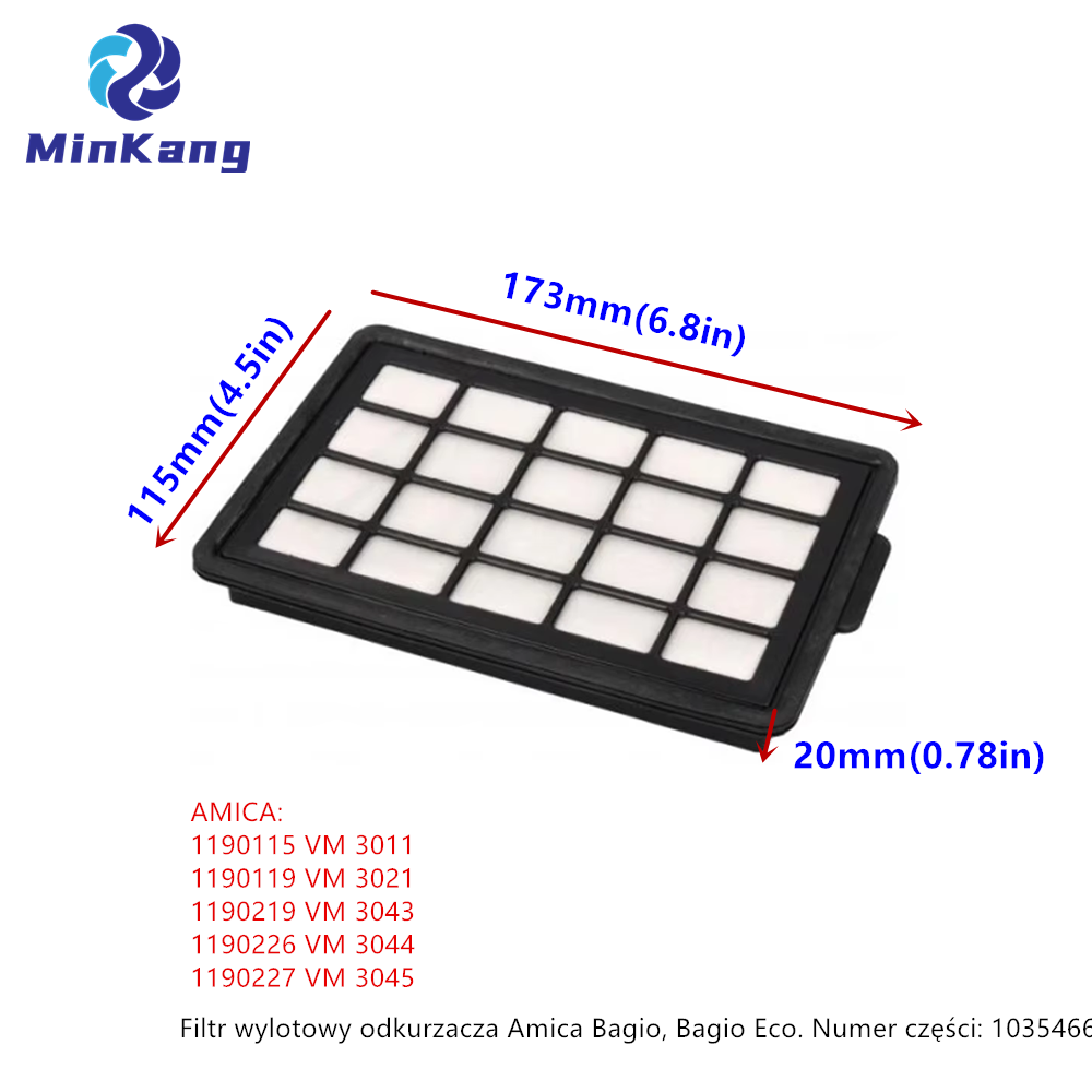 真空フィルターfiltr hepa amica 1035466 do odkurzacza for amica bagio series真空クリーナーvm3011 vm3021