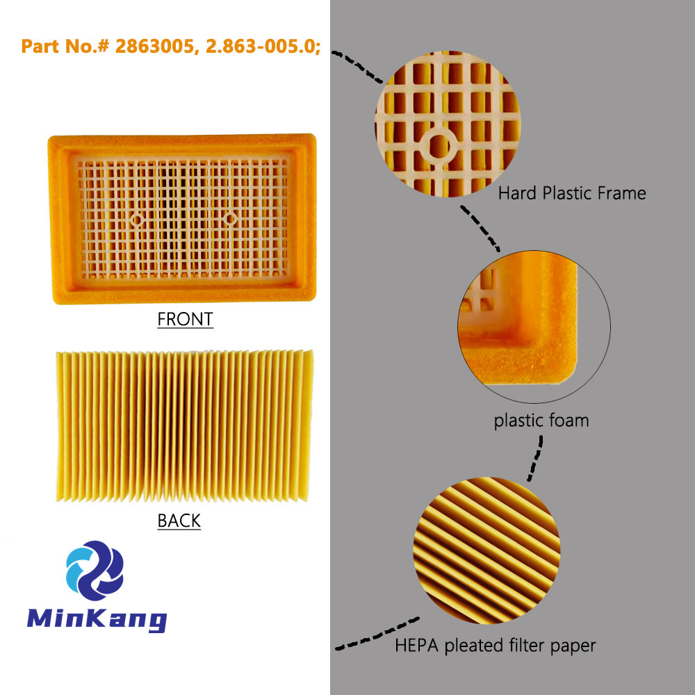 掃除機 hepa フィルターケルヒャープリーツフィルター 2.863-005.0 / 2.863005.0 掃除機部品
