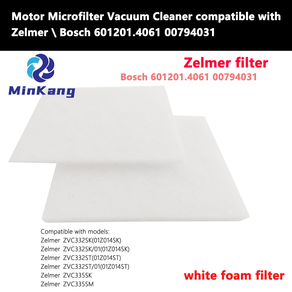Zelmer Bosch 601201.4061 00794031用のモーターマイクロフィルターバキュームクリーナー