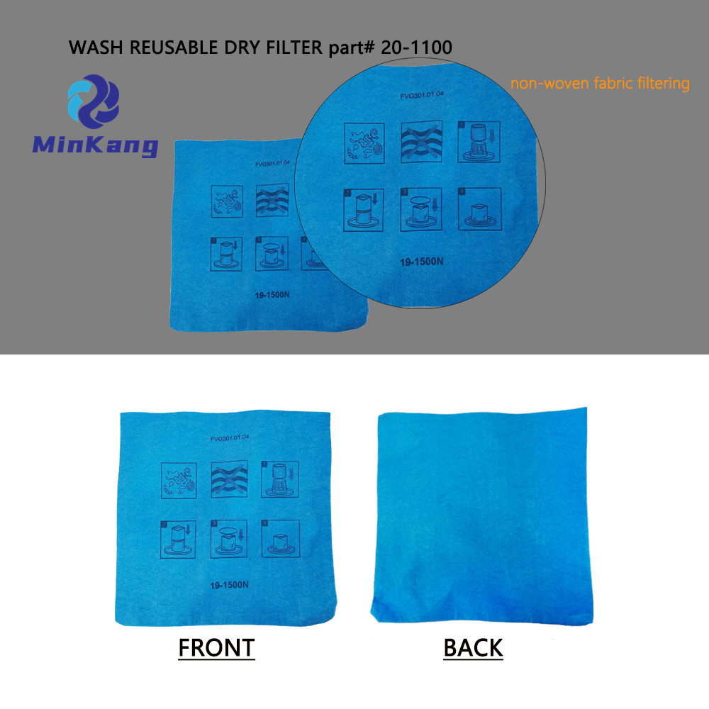 #20-1100 不織布再利用可能フィルター Stanley および PorterCable 4 ガロン湿式乾式掃除機部品用